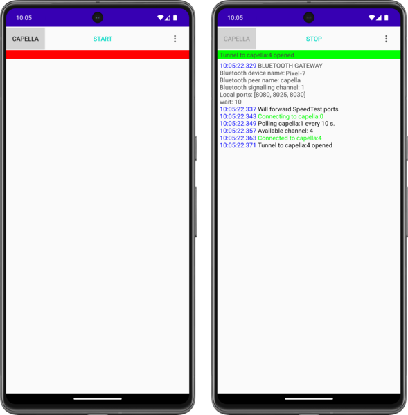 Bluetooth Gateway tunnel establishing